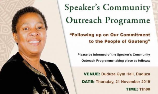 GPL Speaker’s Community Outreach Programme targets Elderly in Duduza