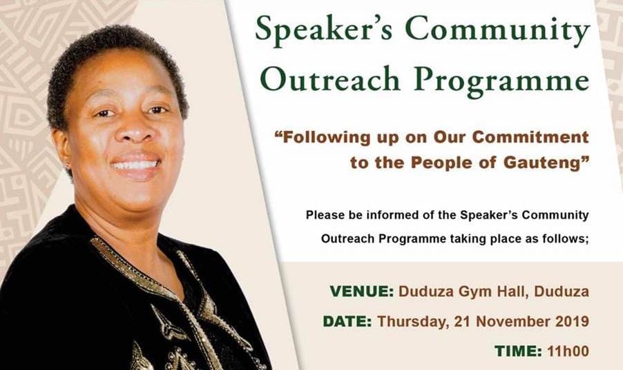 GPL Speaker’s Community Outreach Programme targets Elderly in Duduza