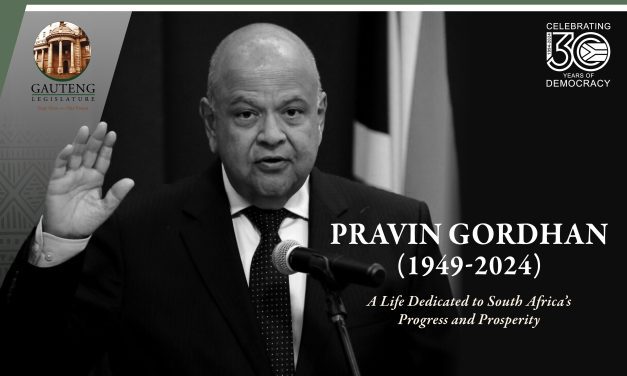 Tribute to Former Minister Pravin Gordhan by the Speaker of the Gauteng Provincial Legislature (GPL), Hon Morakane Mosupyoe, 13th September 2024.